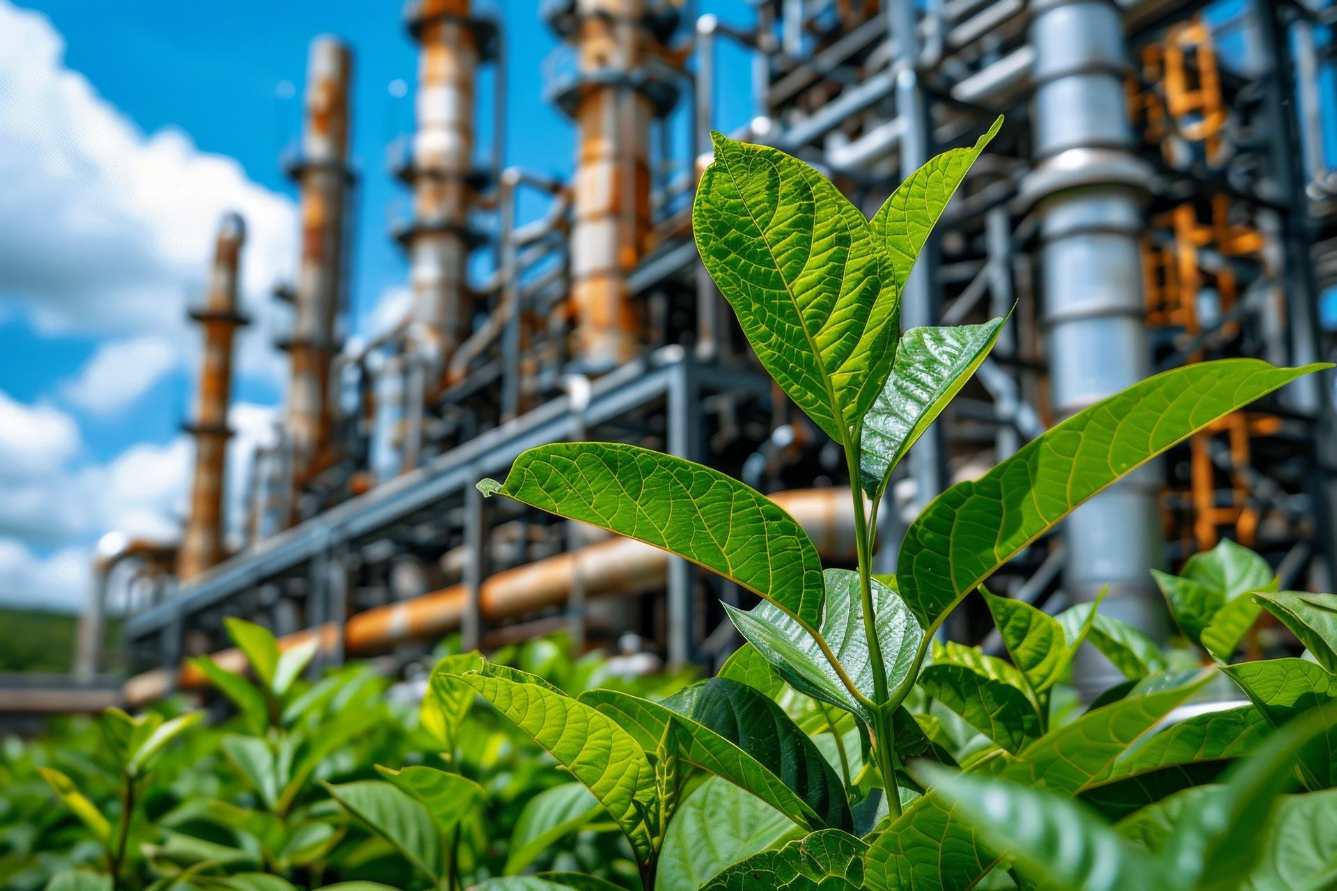 Industrieanlage mit Fokus auf Umwelt und Effizienz | Förderschläuche
